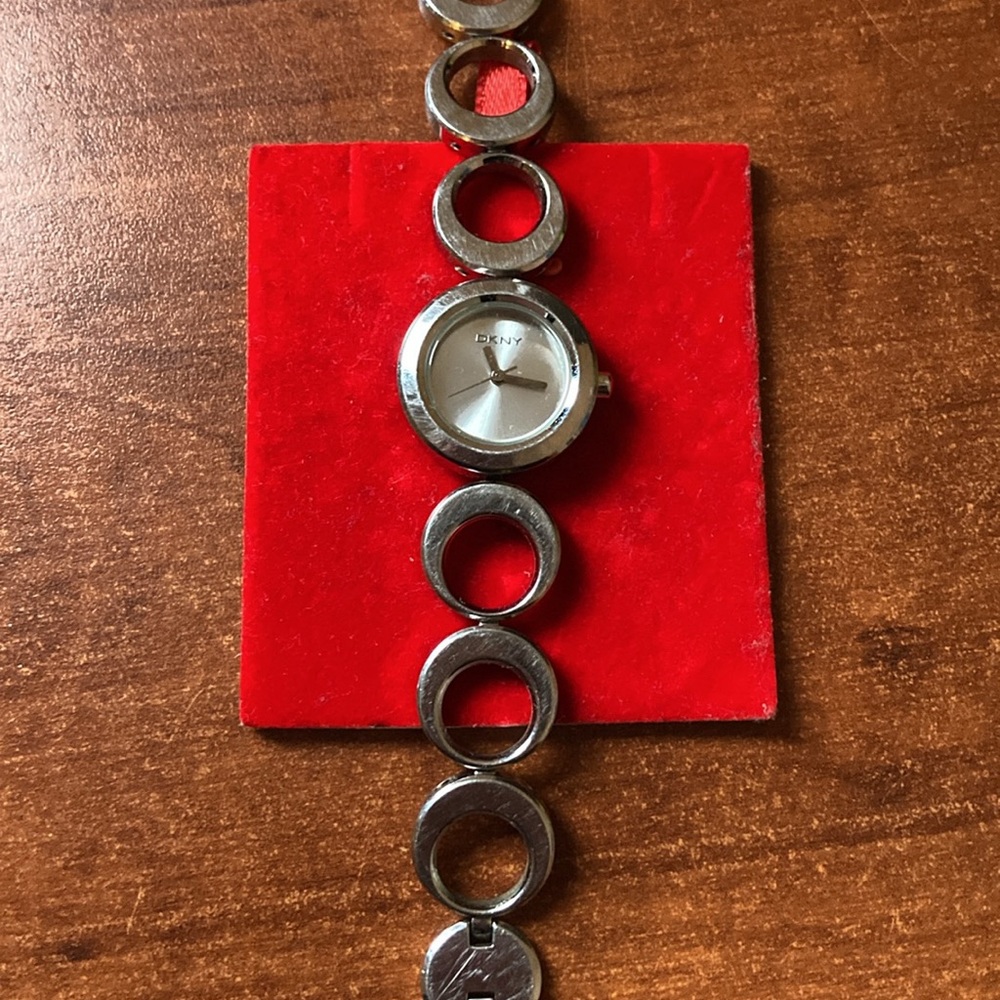 DKNY Silver Circular Link Watch
